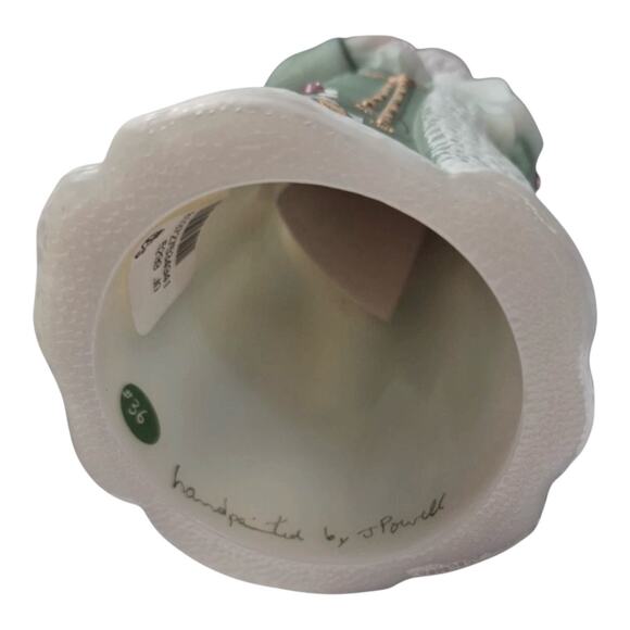 Fenton Glass Santa Figurine Limited Edition Signed Bejewled Green Holiday Decor - Picture 3 of 13